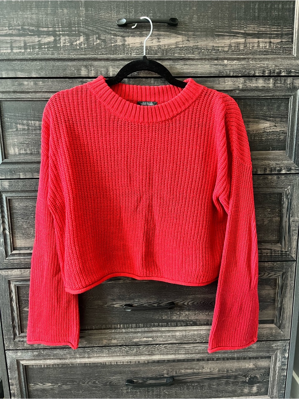 Wild Fable Target red cropped sweater size small